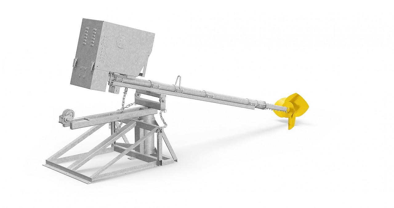 RECK - Slurry mixers: Electric Slurry Mixer Blizzard with Stationary fixation for lagoons