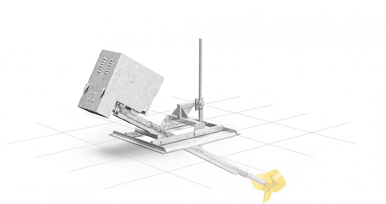 RECK - Slurry mixers: Electric Slurry Mixer Blizzard with Stationary fixation for covered slurry pits