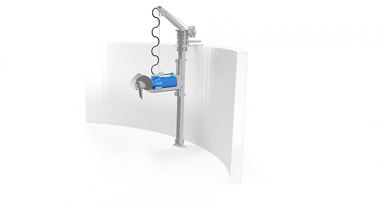 RECK - Slurry mixers: Submersible mixer Orka with Wall bracket for open pit